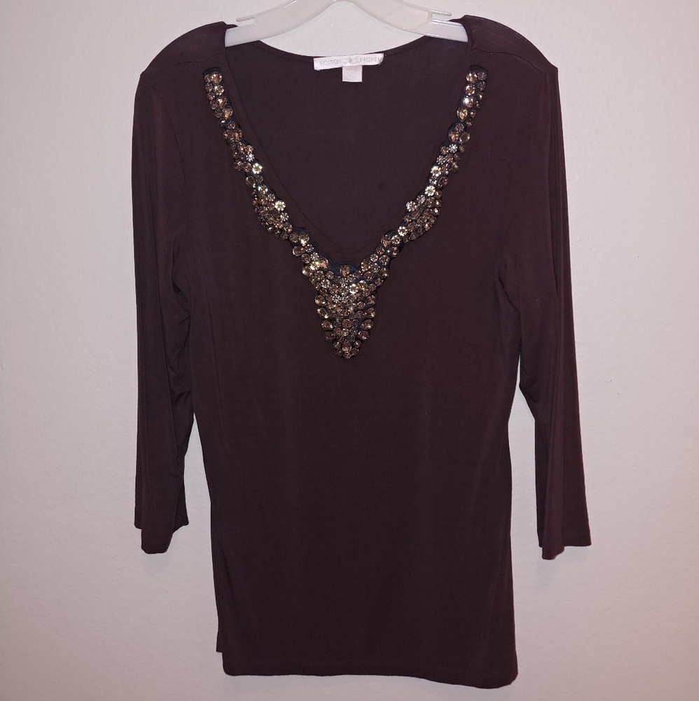 Boston Proper Beautiful sequined top